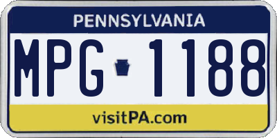 PA license plate MPG1188