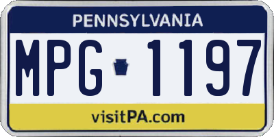 PA license plate MPG1197