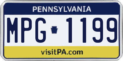 PA license plate MPG1199