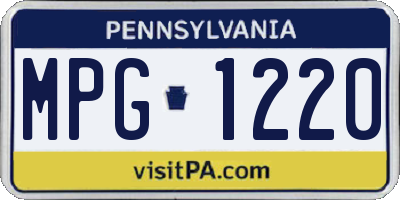 PA license plate MPG1220