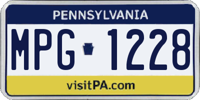 PA license plate MPG1228