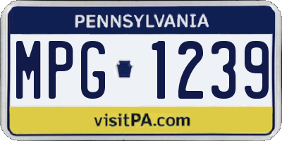PA license plate MPG1239