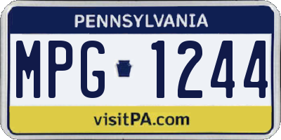 PA license plate MPG1244