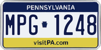 PA license plate MPG1248