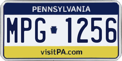 PA license plate MPG1256