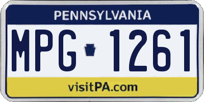 PA license plate MPG1261
