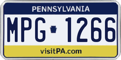 PA license plate MPG1266