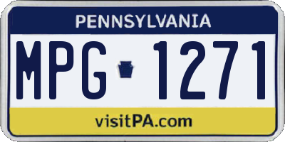 PA license plate MPG1271