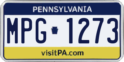PA license plate MPG1273