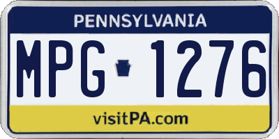 PA license plate MPG1276