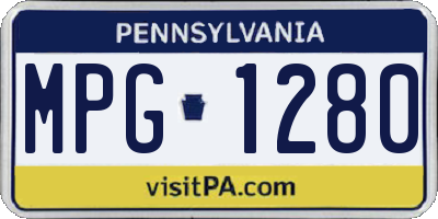 PA license plate MPG1280