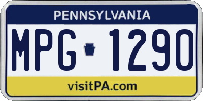 PA license plate MPG1290