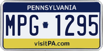 PA license plate MPG1295