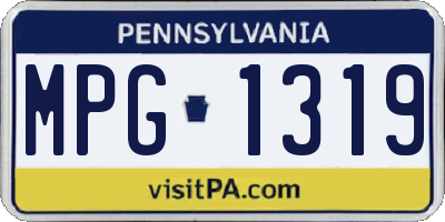 PA license plate MPG1319