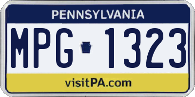 PA license plate MPG1323