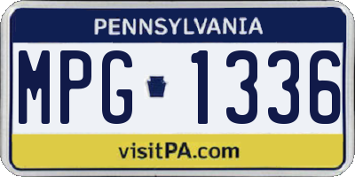 PA license plate MPG1336