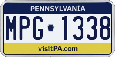 PA license plate MPG1338