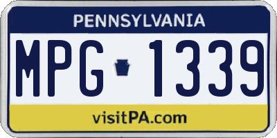 PA license plate MPG1339