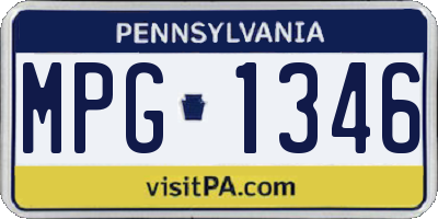 PA license plate MPG1346