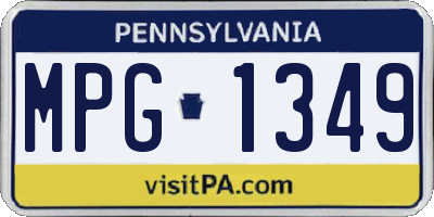 PA license plate MPG1349