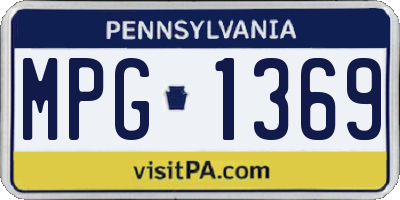 PA license plate MPG1369