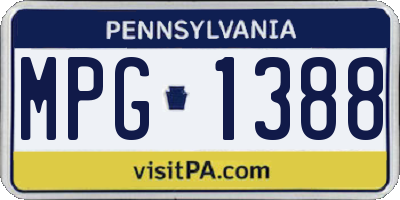 PA license plate MPG1388