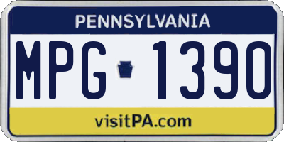 PA license plate MPG1390