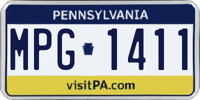 PA license plate MPG1411