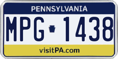 PA license plate MPG1438