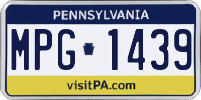 PA license plate MPG1439
