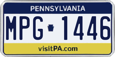 PA license plate MPG1446