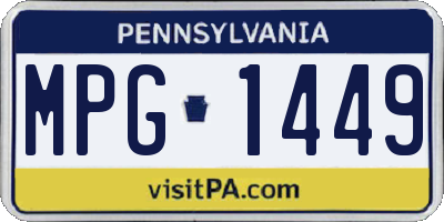 PA license plate MPG1449