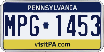 PA license plate MPG1453