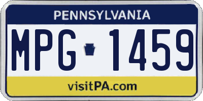 PA license plate MPG1459