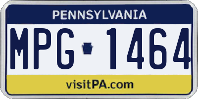PA license plate MPG1464