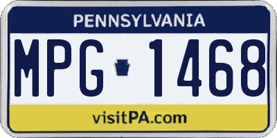 PA license plate MPG1468