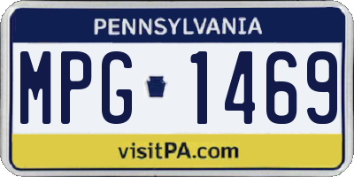 PA license plate MPG1469