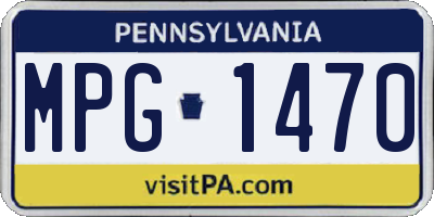 PA license plate MPG1470