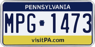 PA license plate MPG1473