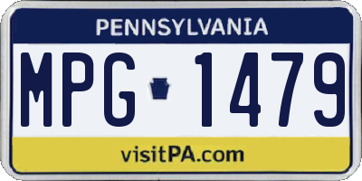 PA license plate MPG1479