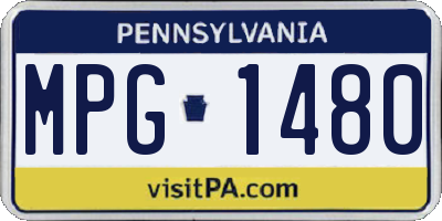 PA license plate MPG1480