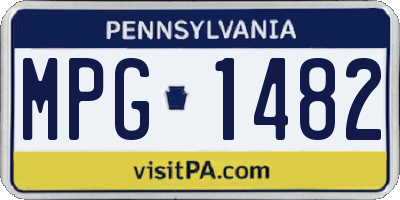 PA license plate MPG1482