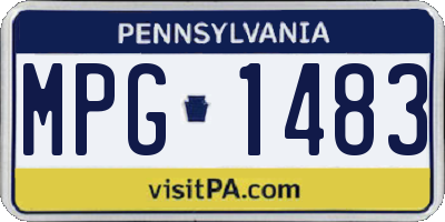 PA license plate MPG1483