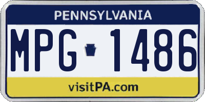 PA license plate MPG1486