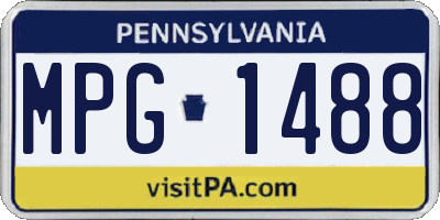 PA license plate MPG1488