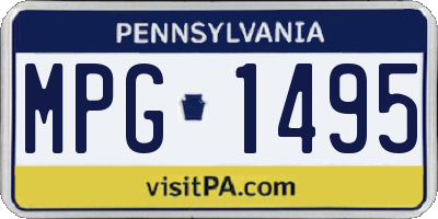 PA license plate MPG1495