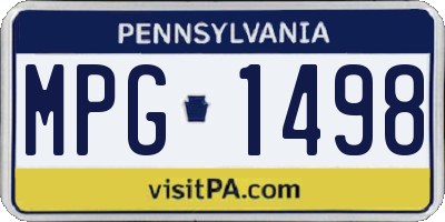PA license plate MPG1498