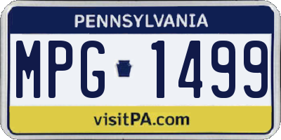 PA license plate MPG1499