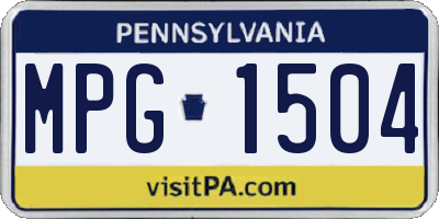PA license plate MPG1504