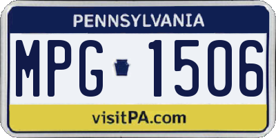 PA license plate MPG1506